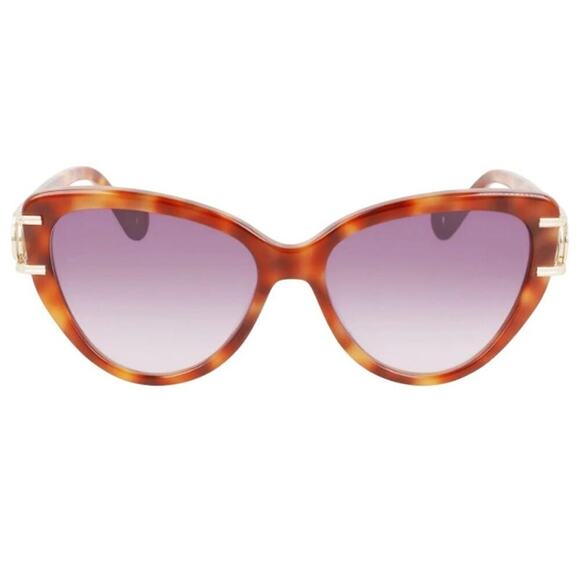 Lanvin Mother & Child 56mm Gradient Cat Eye Sunglasses Light Havana - Picture 2 of 15